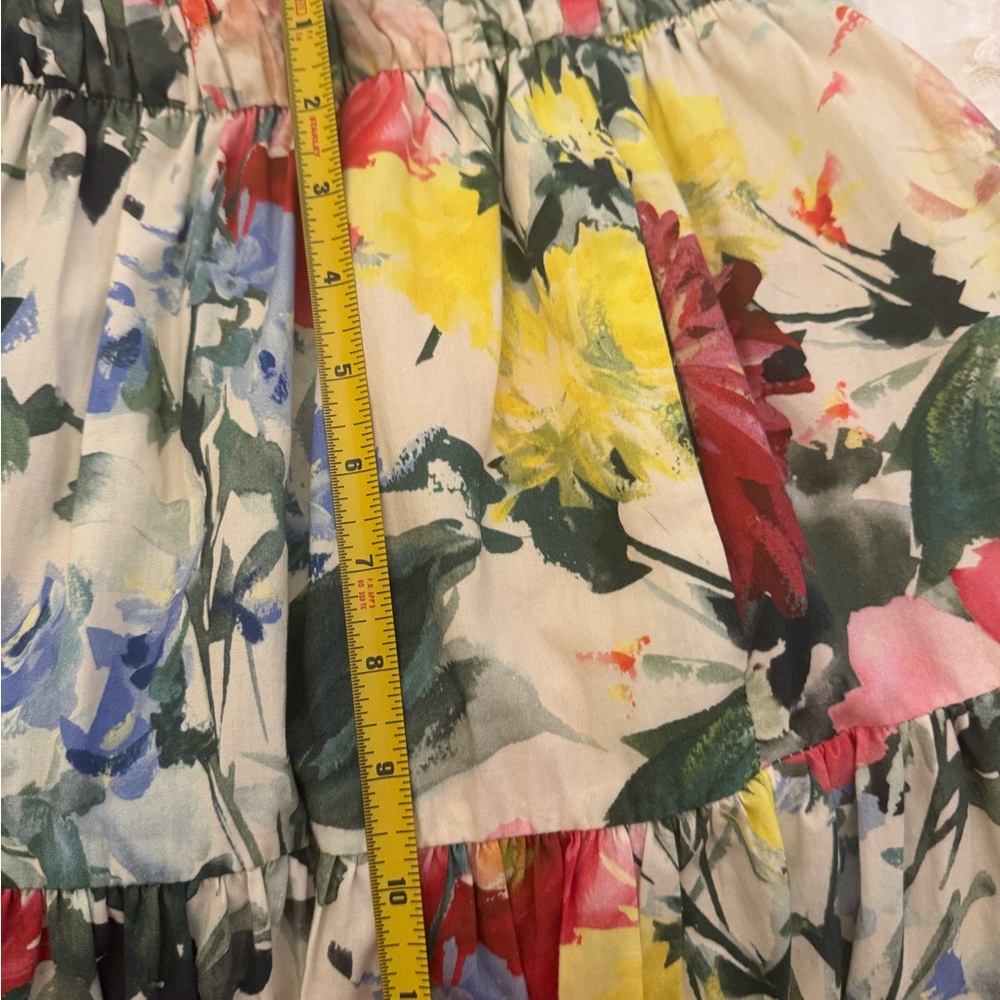 Zara Multicolor Floral A-Line Skirt - Picture 4 of 5